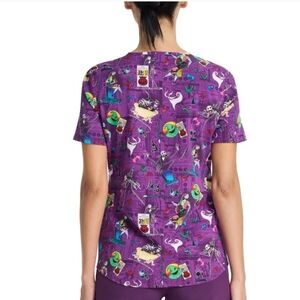 Disney The Nightmare Before Christmas Skellington Women's Scrub Top